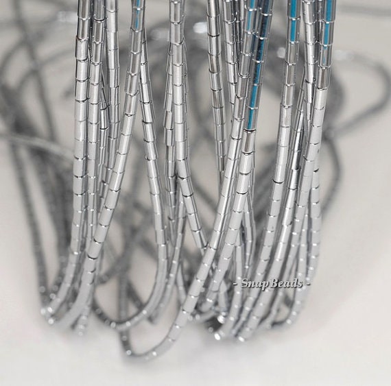 4x2mm Silver Hematite Gemstone Silver Round Tube 4x2mm Loose Beads 15 Inch Full Strand Lot 1,2,6,12 And 50 (90191560-148) 4x2mm Silver Hematite Gemstone Silver Round Tube 4x2mm Loose Beads 15 Inch Full Strand Lot 1,2,6,12 And 50 (90191560-148)