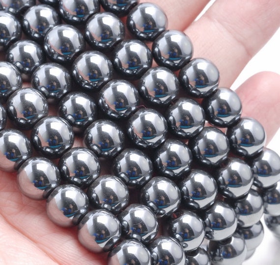 6mm Noir Black Hematite Gemstone Black Round Loose Beads 15.5 Inch Full Strand Lot 1,2,6,12 And 50 (90147920-147)
