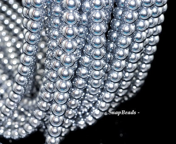 8mm Silver Hematite Gemstone Silver Round 8mm Loose Beads 16 Inch Full Strand Lot 1,2,6,12 And 50 (90145579-335)