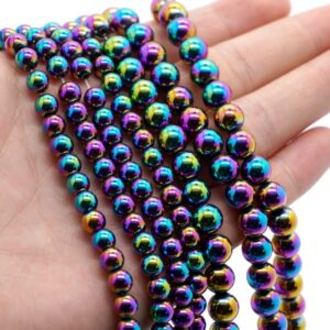 Rainbow Hematite Beads, Natural Gemtone Beads, Round Stone Beads 2mm 3mm 4mm 6mm 8mm 10mm