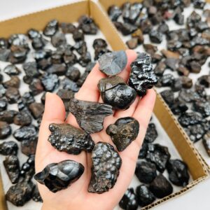 1 Flat Box Of Botryoidal Hematite Freeform Crystal Minerals Bulk Wholesale