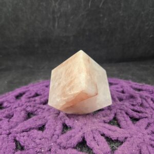 Hematoid Quartz Polished Standing Cube Fire Quartz Crystal Stones Red Hematite Sacred Geometry Shapes