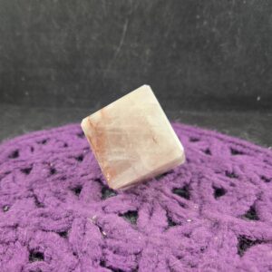 Hematoid Quartz Polished Standing Cube Fire Quartz Crystal Stones Red Hematite Sacred Geometry Shapes