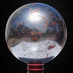 Massive 210mm Silver Hematite Sphere 22kg Giant Crystal Ball Grounding Stone Natural Home Decor