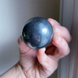 Hematite Sphere, Healing Crystal Ball, Gemstone Orb, Concentration, Focus