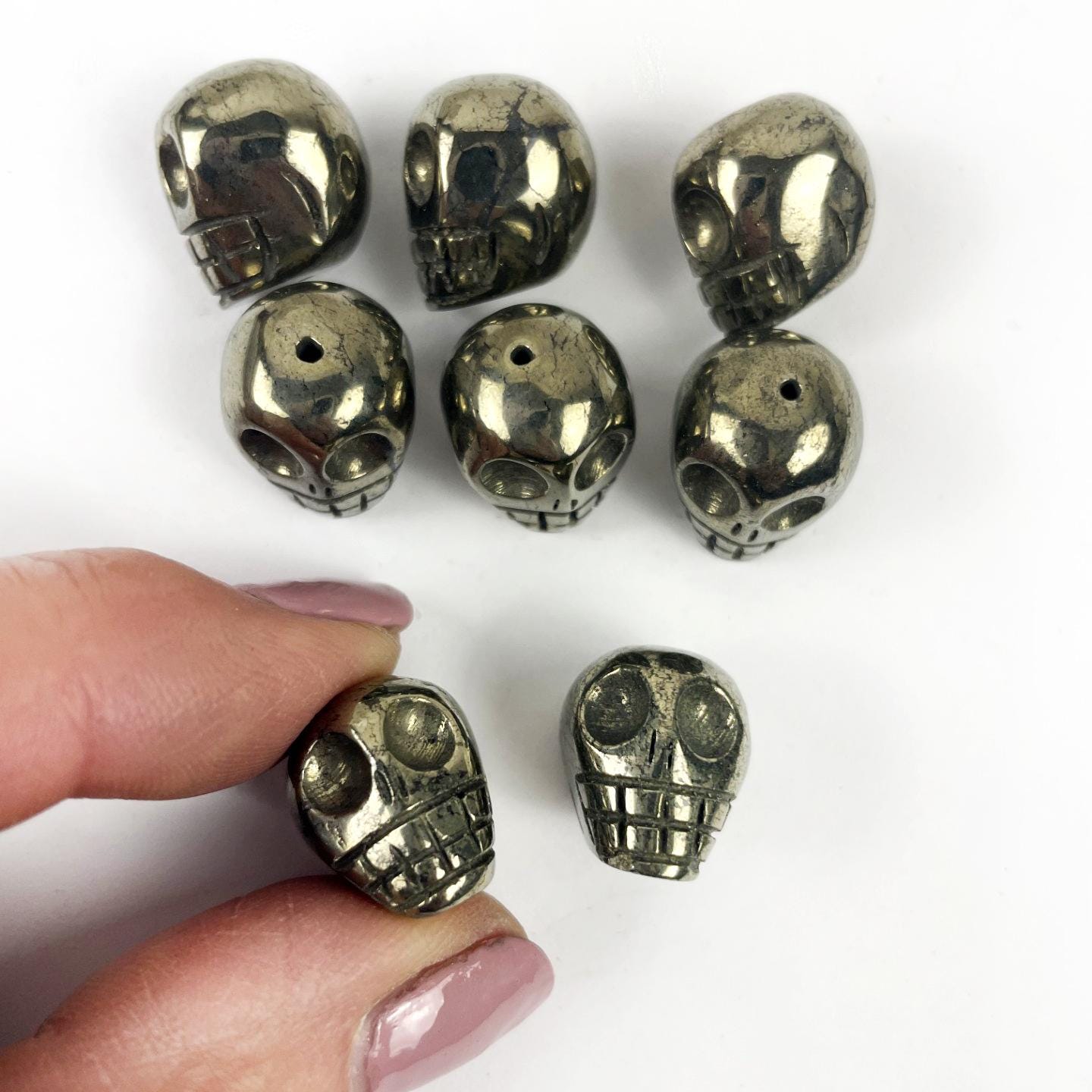 Top Drilled Hematite Skull Bead - 21mm X 16mm