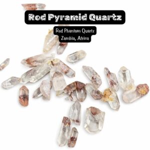 Two Red Pyramid Quartz - Hematite Included Quartz - Hematite Phantom Quartz