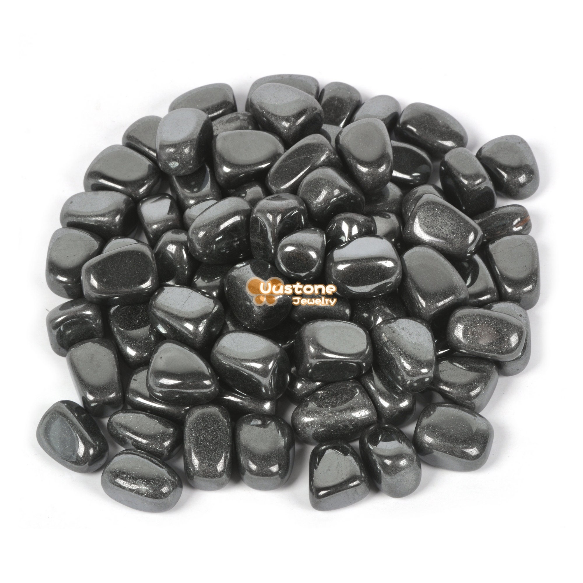 100 Grams Hematite Tumbled Polished Natural Crystal Healing Pocket Stones Rock Collection