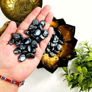 Hematite Tumbled Gemstones - 1/2lb Bags - Small Polished Stones (~.25-1") (ts-11)