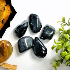 Large Hematite Tumbled Stones – Crystal Decor, Crafting Mineral