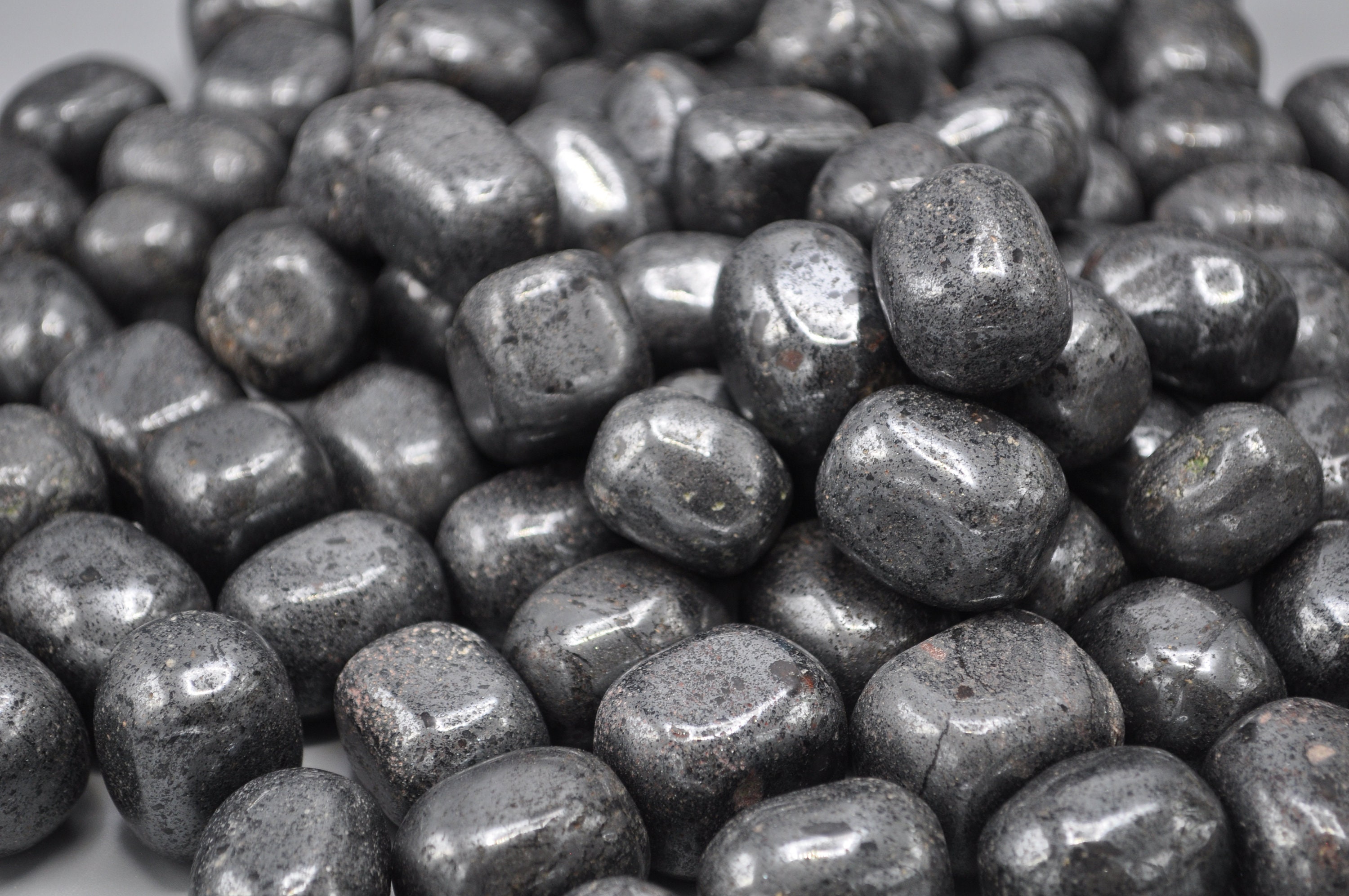 Large Hematite Tumbled Stones, Tumbled Hematite Pocket Stone, Root Chakra