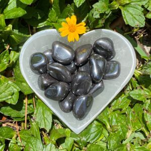 Natural Hematite Tumbled Stone: Grounding Crystal