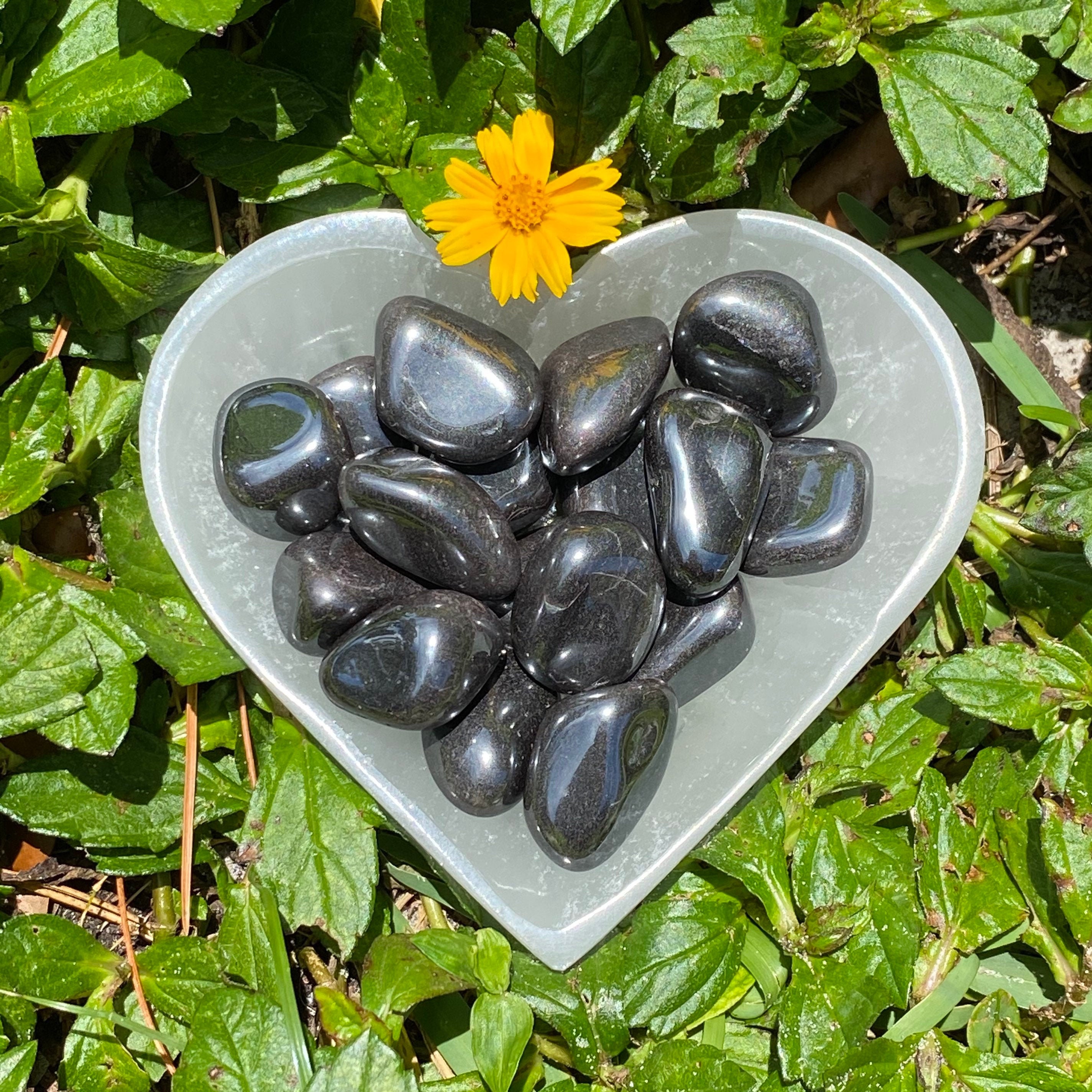 Natural Hematite Tumbled Stone: Grounding Crystal