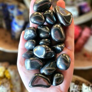 Hematite Tumbled Stone, One, Large, Rock Hound, Crystal Healing, Base Chakra Stone