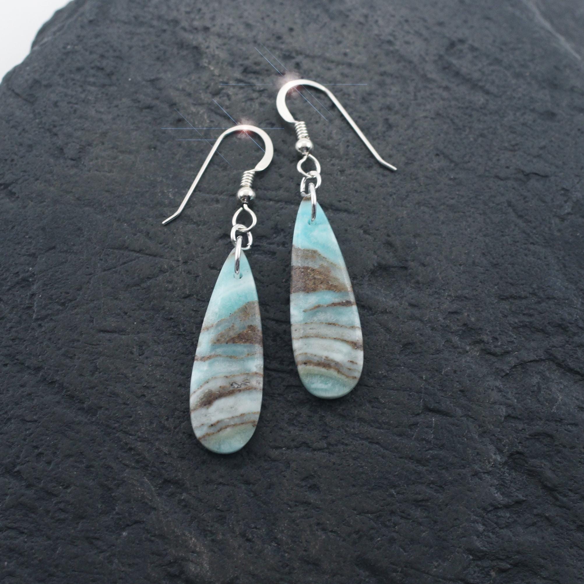 Island Life - Hemimorphite And Sterling Silver Earrings