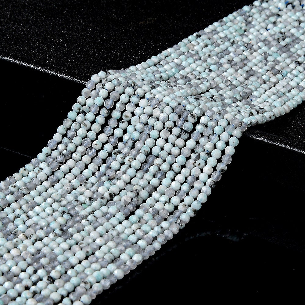 Natural Hemimorphite Gemstone Grade Aa 2mm Micro Faceted Round Loose Beads 15 Inch Full Strand (80018188-p95)
