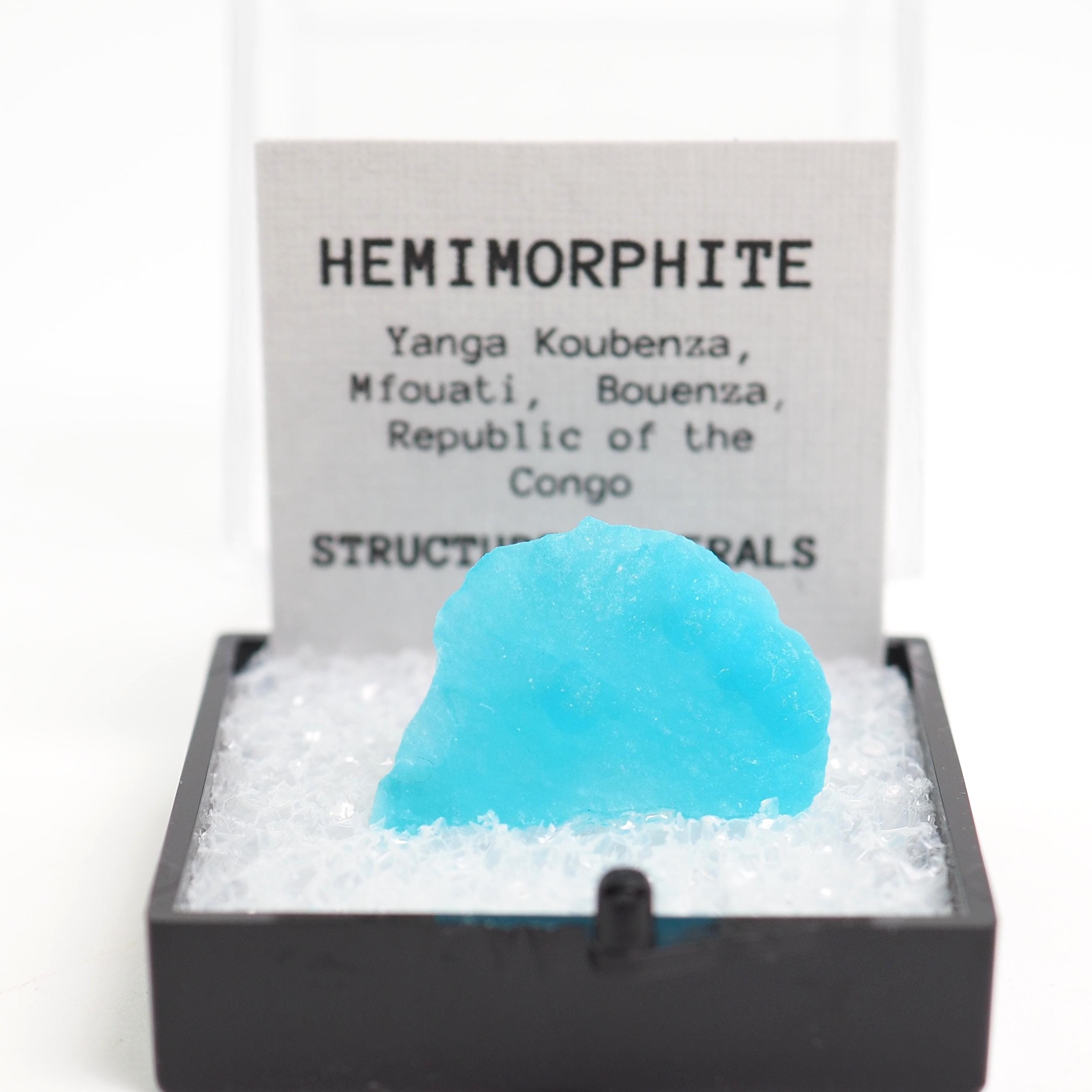 Hemimorphite Crystal Mineral Specimen Thumbnail Box