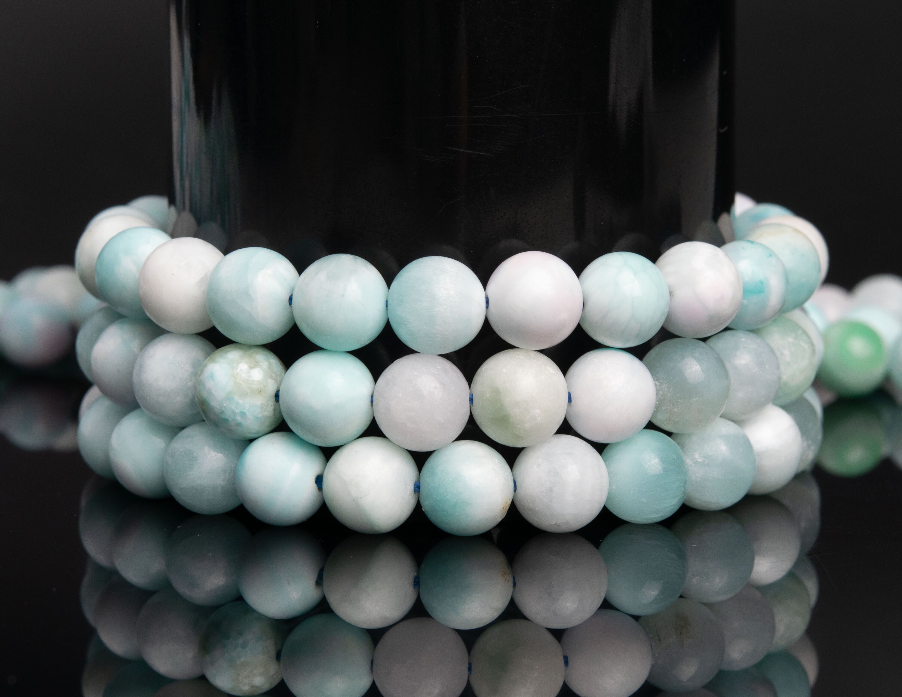 Natural Faint Blue Hemimorphite Gemstone Grade A Round 6mm 8mm 10mm Loose Beads