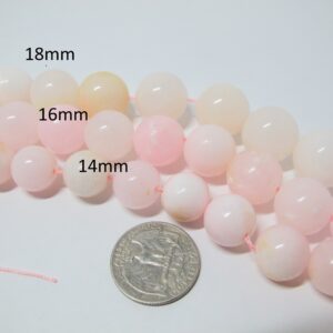 Pink Hemimorphite Round Beads: Genuine Gemstone, Healing Stone (14mm/16mm/18mm)