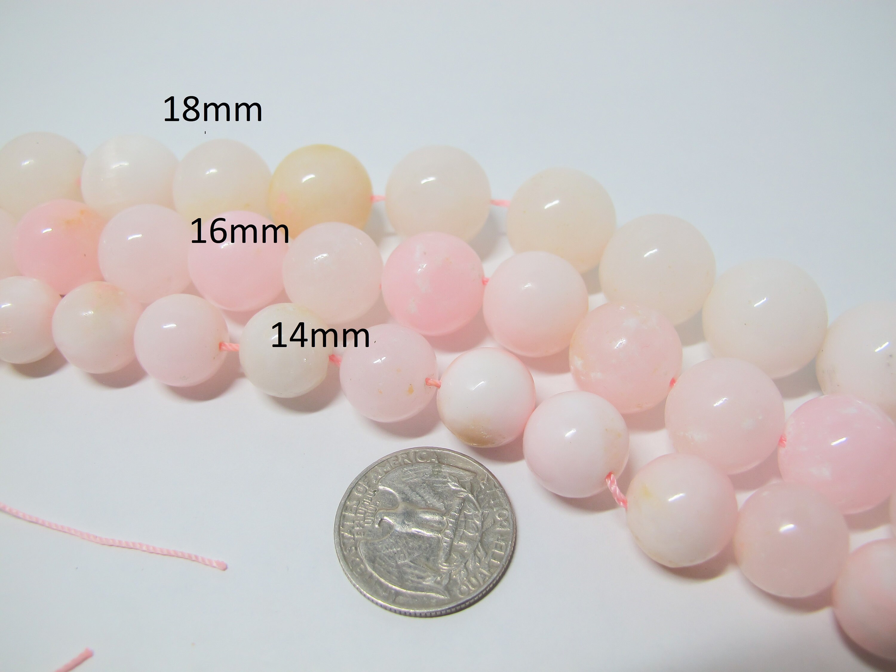 Pink Hemimorphite Round Beads: Genuine Gemstone, Healing Stone (14mm/16mm/18mm)
