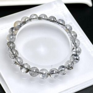 8mm, Natural Herkimer Diamond Round Beads Bracelet, Herkimer Diamond Bracelet, 天然闪灵钻圆珠手串 #1285 8mm, Natural Herkimer Diamond Round Beads Bracelet, Herkimer Diamond Bracelet, 天然闪灵钻圆珠手串 #1285