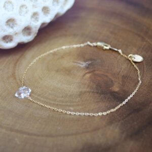 Herkimer Diamond Bracelet – Dainty Gold-Filled or Sterling Silver Chain