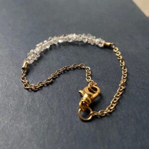 Herkimer Diamond Bracelet – Gold Filled Chain, Dainty Gemstone Jewellery Herkimer Diamond Bracelet – Gold Filled Chain, Dainty Gemstone Jewellery