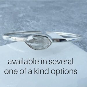 Herkimer Diamond Bracelet Sterling Silver • Herkimer Bangle • Sterling Silver Herkimer Diamond Bracelet • Raw Herkimer Diamond Bangle Herkimer Diamond Bracelet Sterling Silver • Herkimer Bangle • Sterling Silver Herkimer Diamond Bracelet • Raw Herkimer Diamond Bangle