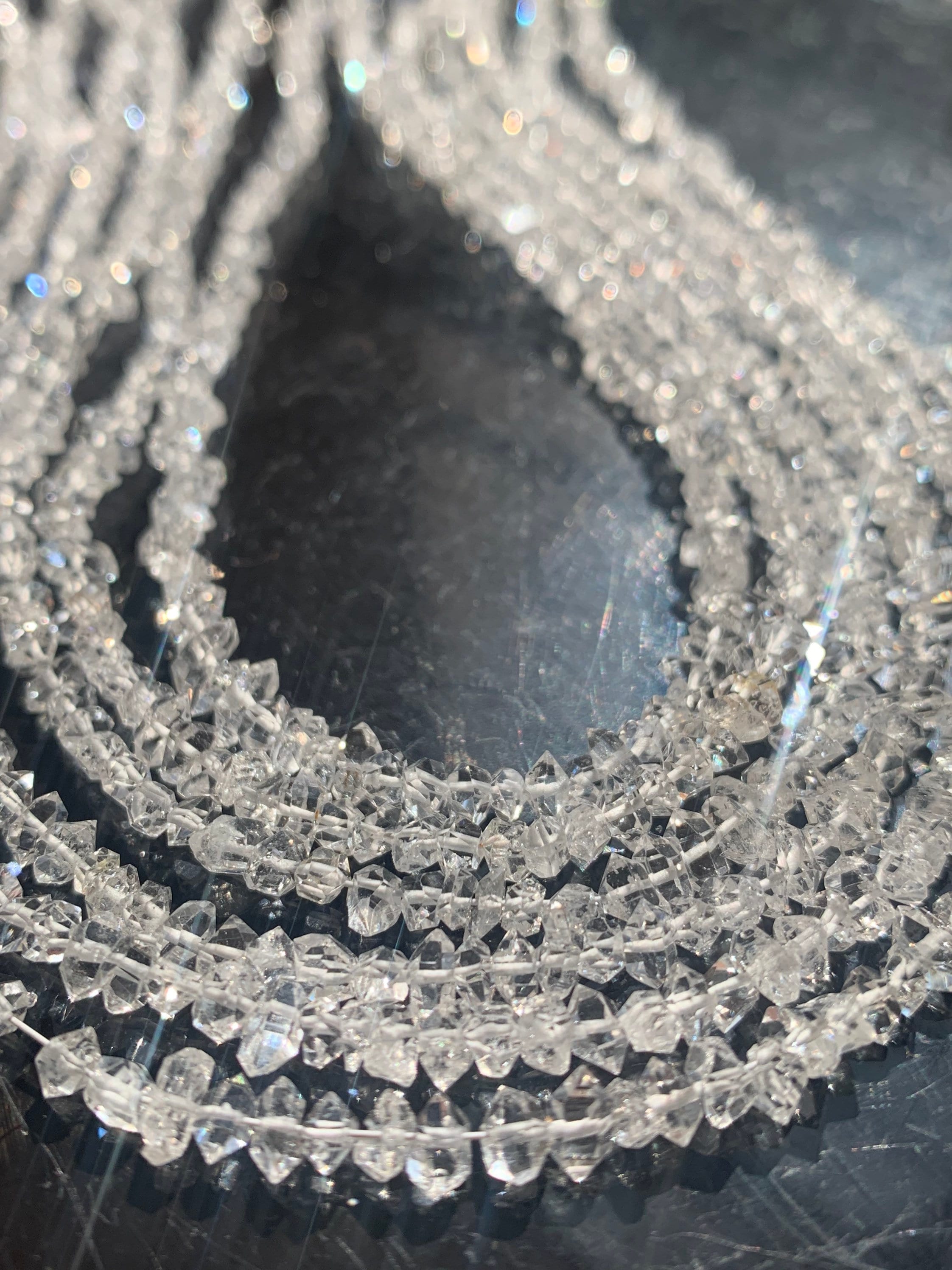 1/2 Strand Herkimer Diamond Quartz Chips 1/2 Strand Herkimer Diamond Quartz Chips
