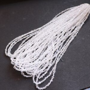 Aaa+ Clear White Herkimer Diamond Quartz Nuggets Beads 3-3.5mm Herkimer Diamond Beads Diamond Gemstone Beads Herkimar Rough Stone
