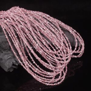 Aaa Grade Pink Herkimer Diamond Quartz Gemstone Beads, Raw Diamond Uncut Chips Beads, 2-4 Mm Diamond Beads, Herkimer Diamond Nuggets, Gift