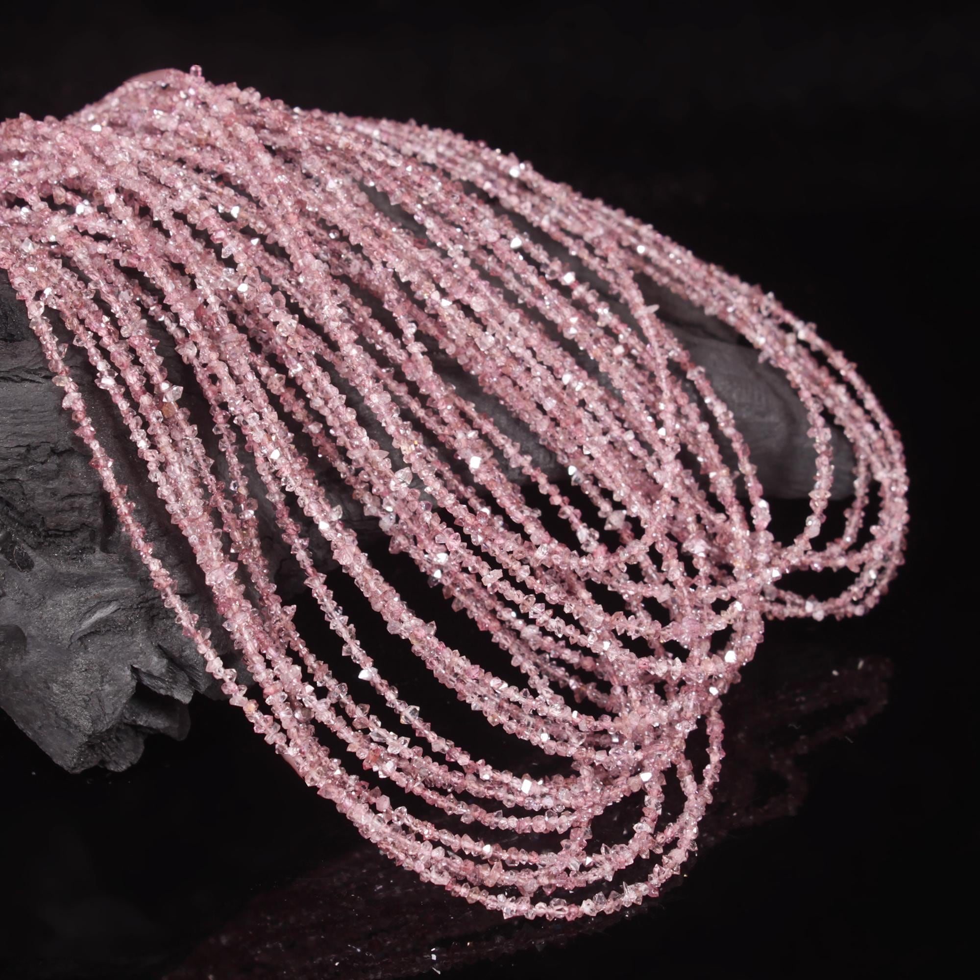 Aaa Grade Pink Herkimer Diamond Quartz Gemstone Beads, Raw Diamond Uncut Chips Beads, 2-4 Mm Diamond Beads, Herkimer Diamond Nuggets, Gift Aaa Grade Pink Herkimer Diamond Quartz Gemstone Beads, Raw Diamond Uncut Chips Beads, 2-4 Mm Diamond Beads, Herkimer Diamond Nuggets, Gift