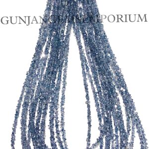 AAAA+ Blue Herkimer Diamond Quartz Beads Natural Blue Diamond Quartz Gemstone Beads Herkimer Diamond Chips Blue Diamond Chips Wholesale Bead