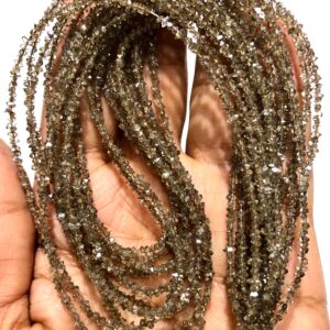 Aaaa+ Brown Herkimer Diamond Quartz Beads Natural Brown Diamond Quartz Gemstone Beads Herkimer Diamond Chips Brown Diamond Chips Mined Rough