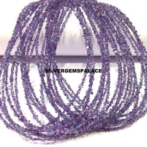 Extremely Rare~AAAA+ Natural Herkimer Diamond Quartz Beads Purple Blue Diamond Chips Beads Blue Diamond Nuggets Beads Blue Diamond Rough 15”