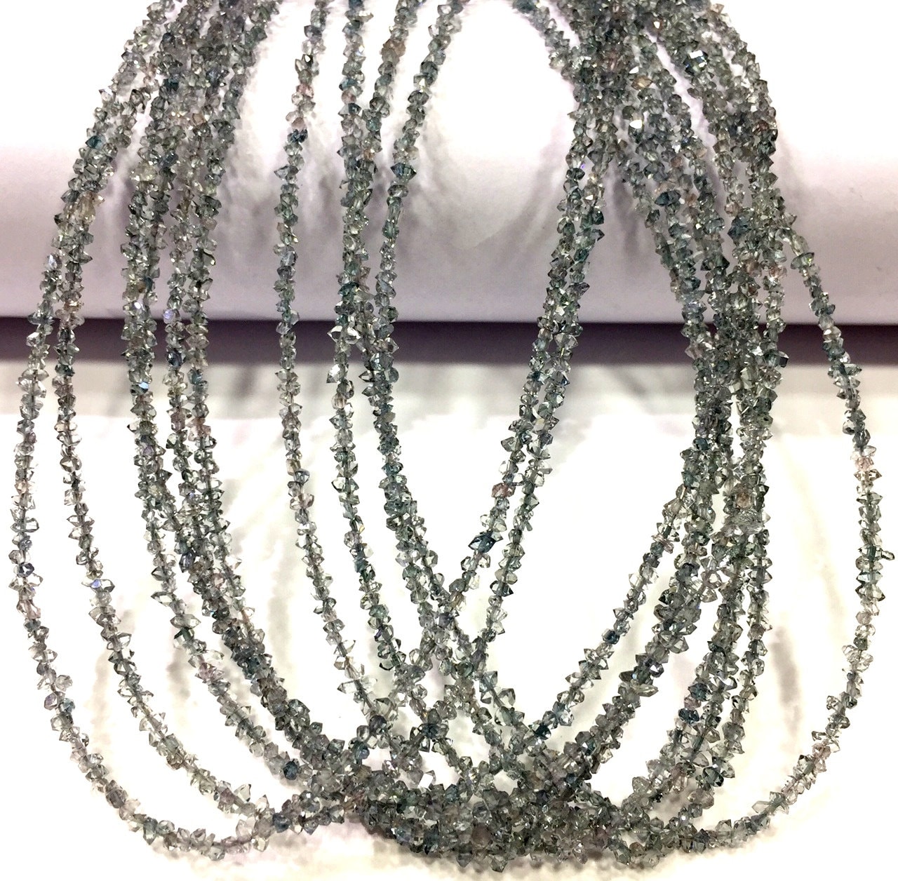 Extremely Rare~aaaa+ Natural Herkimer Diamond Quartz Beads Gray Diamond Chips Beads Gray Diamond Rough Beads Gray Diamond Nuggets Beads.