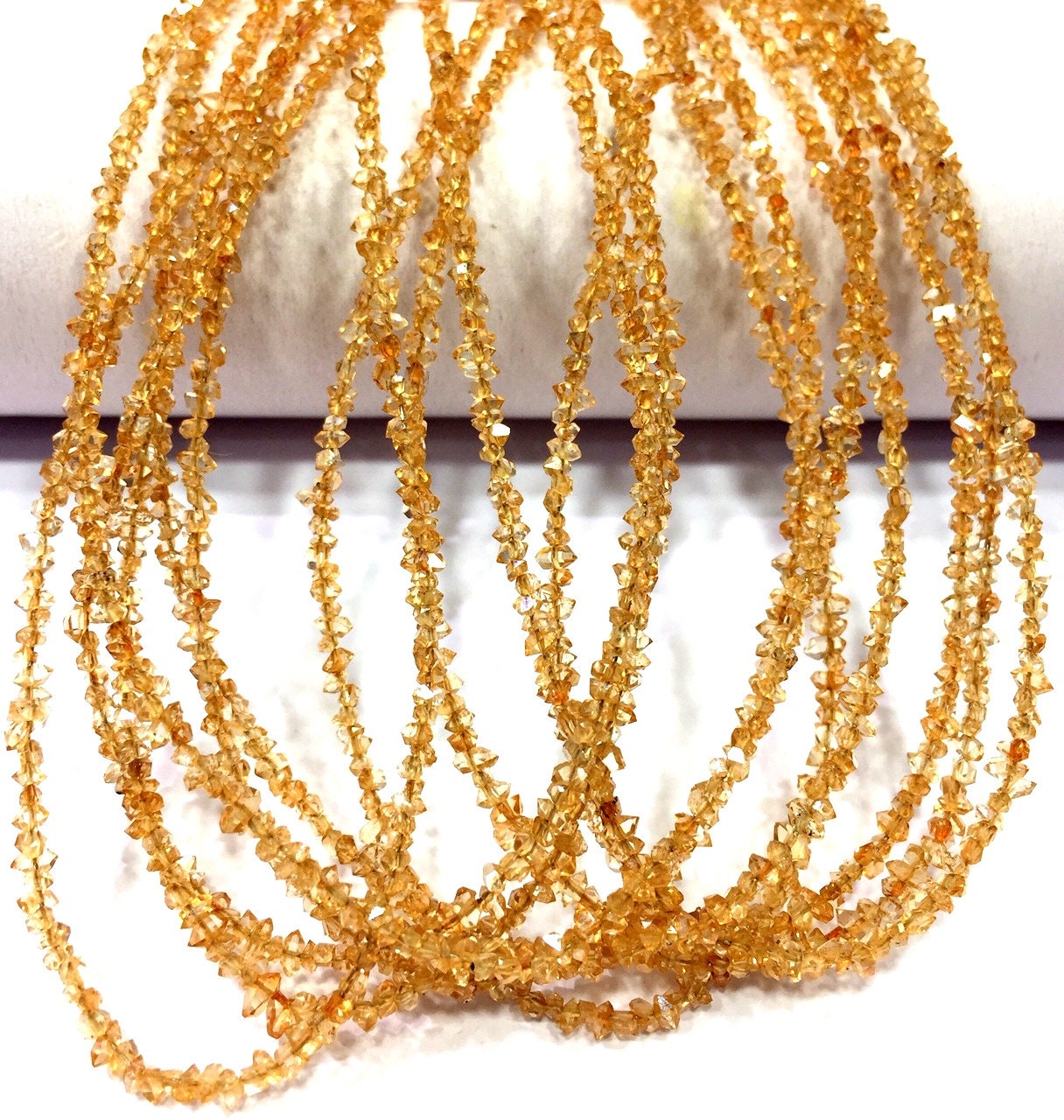 Extremely Rare~aaaa+ Natural Herkimer Diamond Quartz Nuggets Beads Champion Diamond Chips Beads Diamond Rough Beads Orange Diamond Beads.