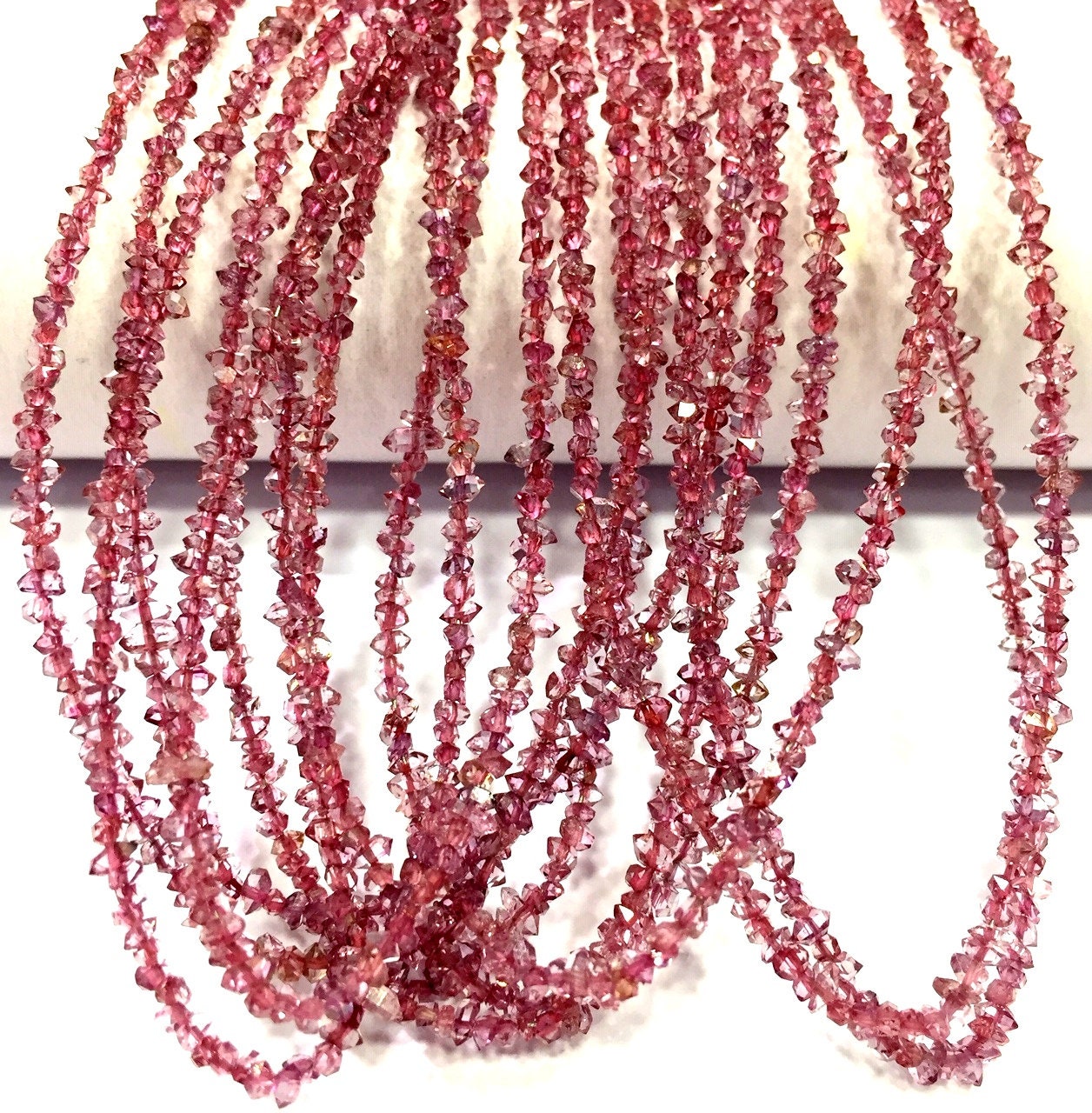 Extremely Rare~aaaa+ Natural Herkimer Diamond Quartz Beads Pink Diamond Chips Beads Pink Diamond Rough Beads Pink Diamond Nuggets Beads.
