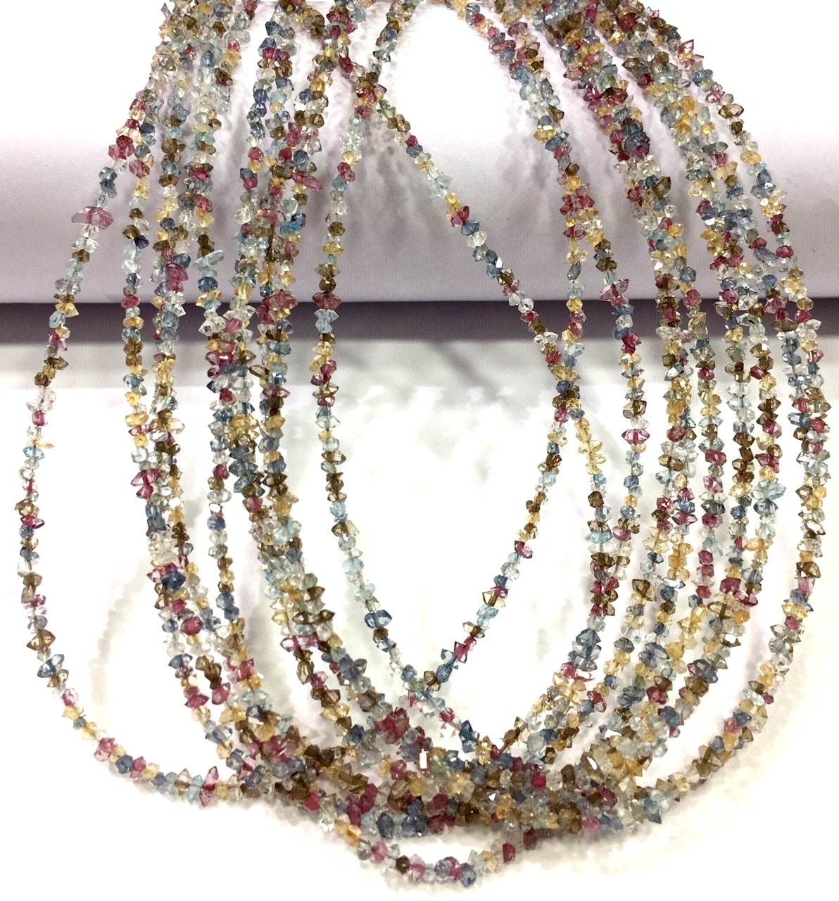 Extremely Rare~aaaa+ Natural Herkimer Diamond Quartz Beads Multi Diamond Chips Beads Diamond Rough Beads Multi Diamond Nuggets Beads Strand.