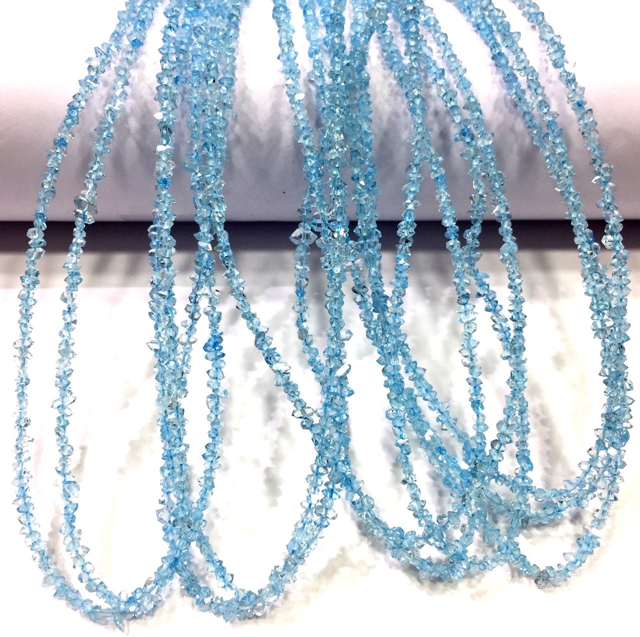 Extremely Rare~aaaa+ Natural Herkimer Diamond Quartz Beads Sky Blue Diamond Chips Beads Blue Diamond Rough Beads Sky Blue Diamond Nuggets.