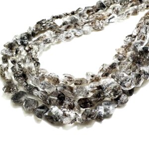 Raw Natural Herkimer Diamond Quartz Small Nugget Chips Natural Gemstone Beads - Pgs24b
