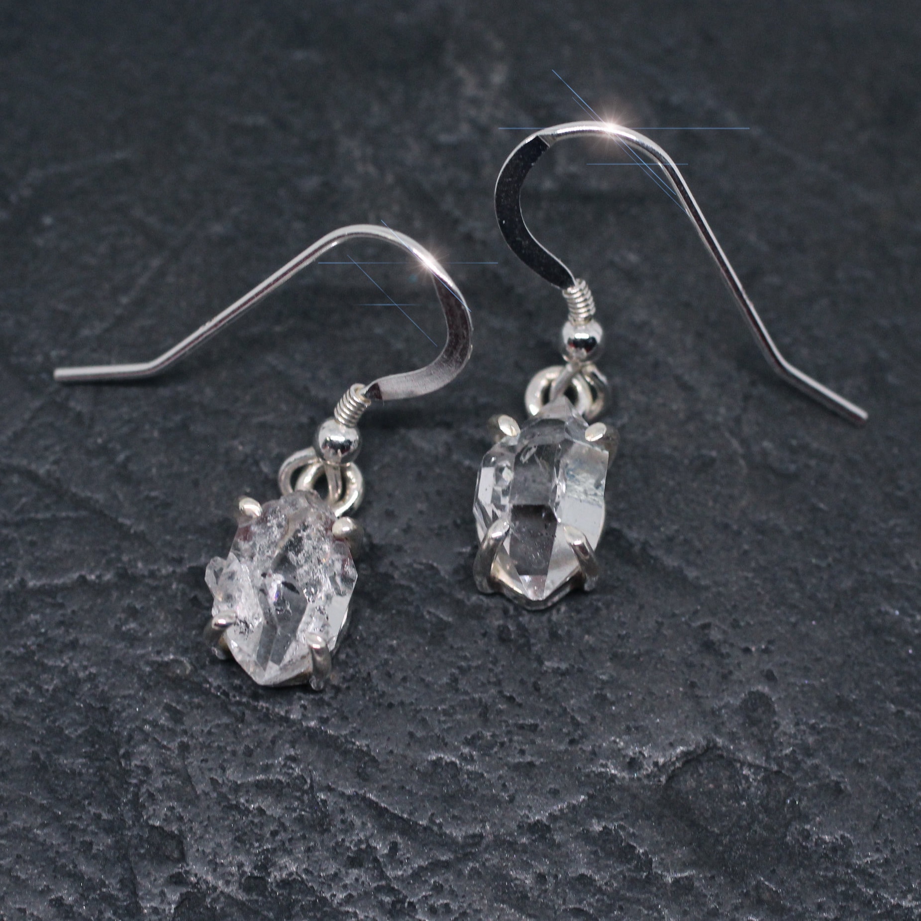 Shine Bright Like A Diamond - Beautiful Natural Herkimer Diamond Earrings Shine Bright Like A Diamond - Beautiful Natural Herkimer Diamond Earrings