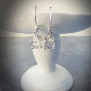 Herkimer Diamond Earrings Sterling Silver • Genuine Herkimer Earrings Mined In Herkimer Ny