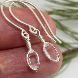 Herkimer Diamond Earrings Top Seller Sterling Silver Raw New York Quartz Crystals Handmade In Usa Herkimer Diamond Earrings Top Seller Sterling Silver Raw New York Quartz Crystals Handmade In Usa