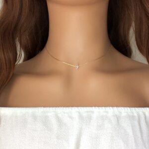 Dainty Herkimer Diamond Necklace - Minimalist Jewelry Gift Idea For Her