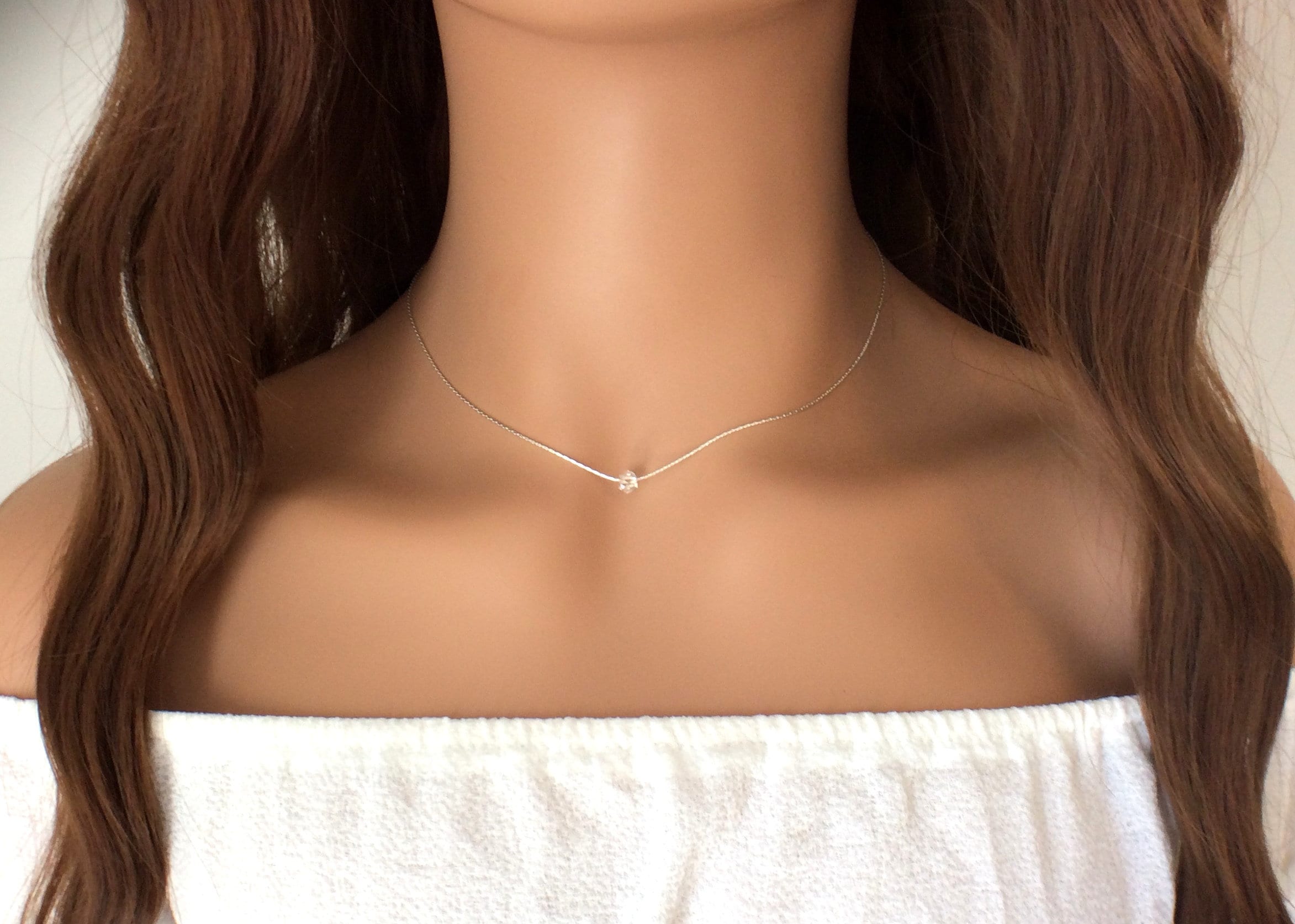 Elegant Herkimer Diamond Necklace - Minimalist Jewelry Gift Idea For Her