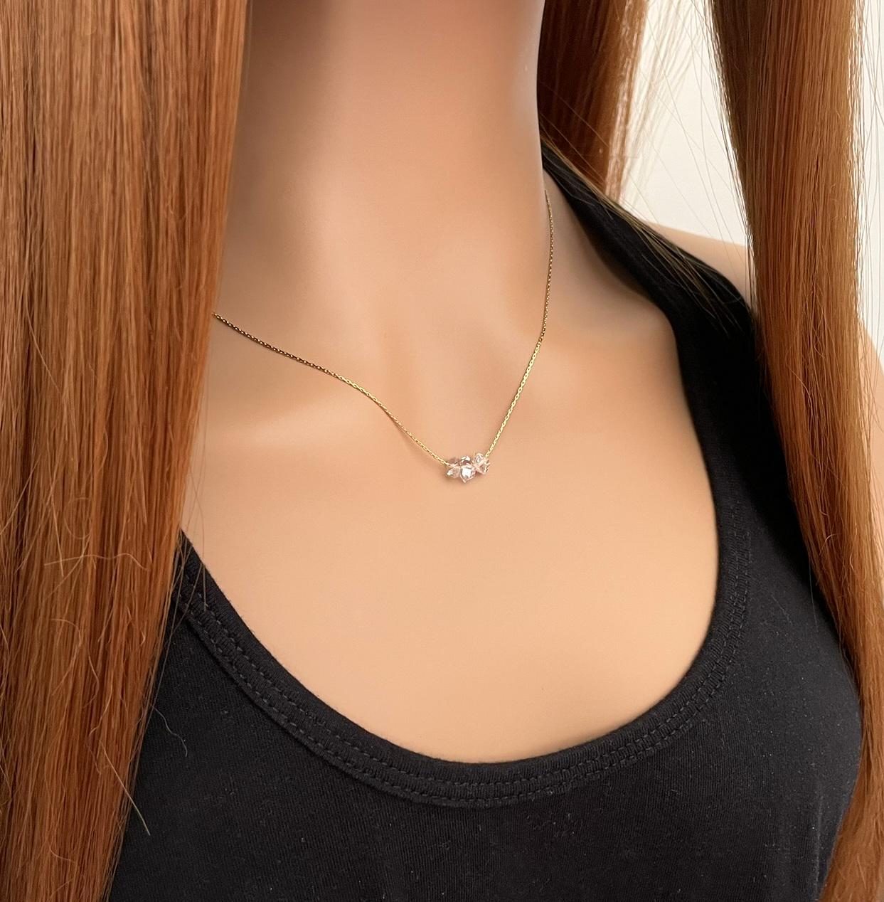 Minimalist Herkimer Diamond Necklace - Dainty Jewelry For Her