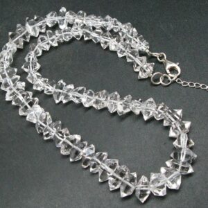 Herkimer Diamond Quartz Necklace From Usa - 17"