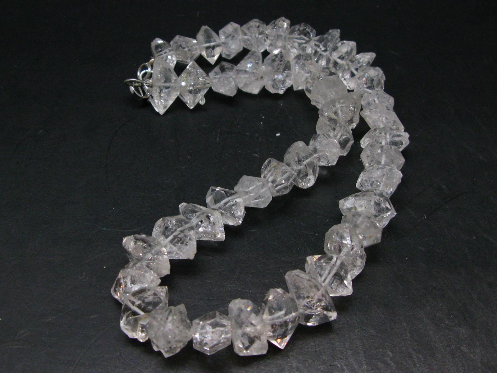 Herkimer Diamond Quartz Necklace From Usa - 17"