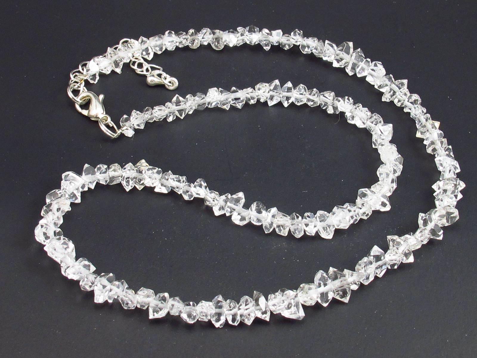 Herkimer Diamond Quartz Necklace From Usa - 17"